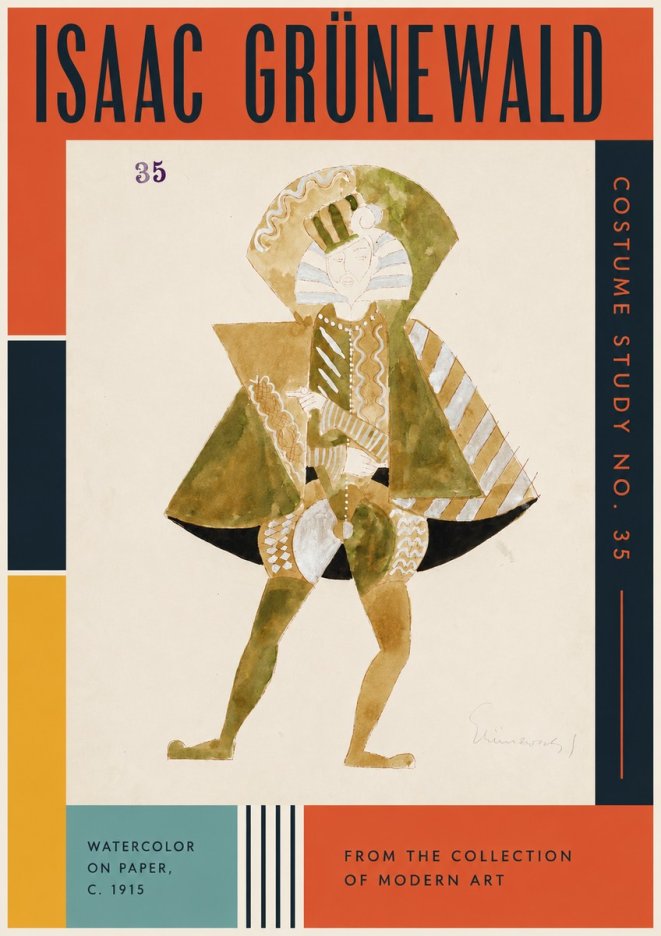 Isaac Grünewald Costume Study No. 35 No3 - Plakát