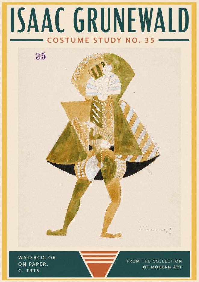 Isaac Grünewald Costume Study No. 35 No5 - Plakát