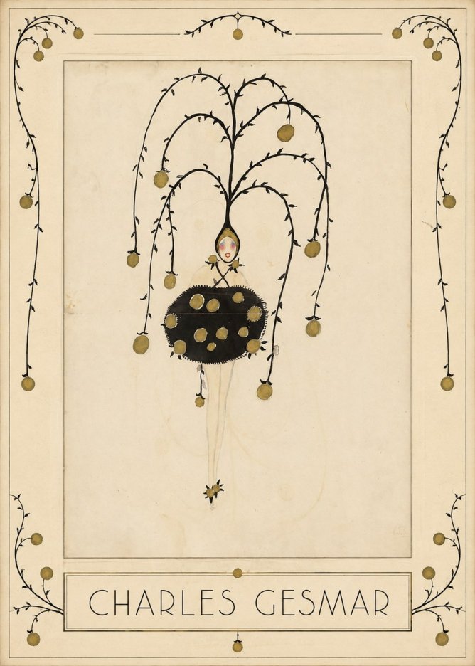 Charles Gesmar Figure with Hanging Orbs No1 - Plakát