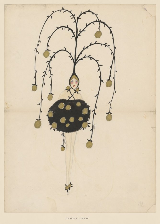 Charles Gesmar Figure with Hanging Orbs No5 - Plakát