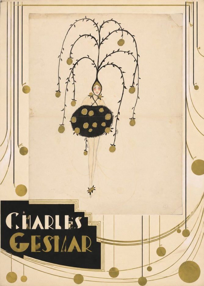 Charles Gesmar Figure with Hanging Orbs No6 - Plakát