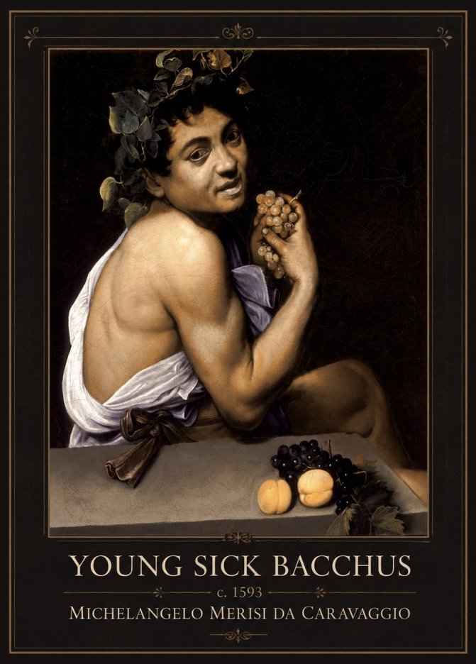Michelangelo Merisi da Caravaggio Young Sick Bacchus No1 - Plakát