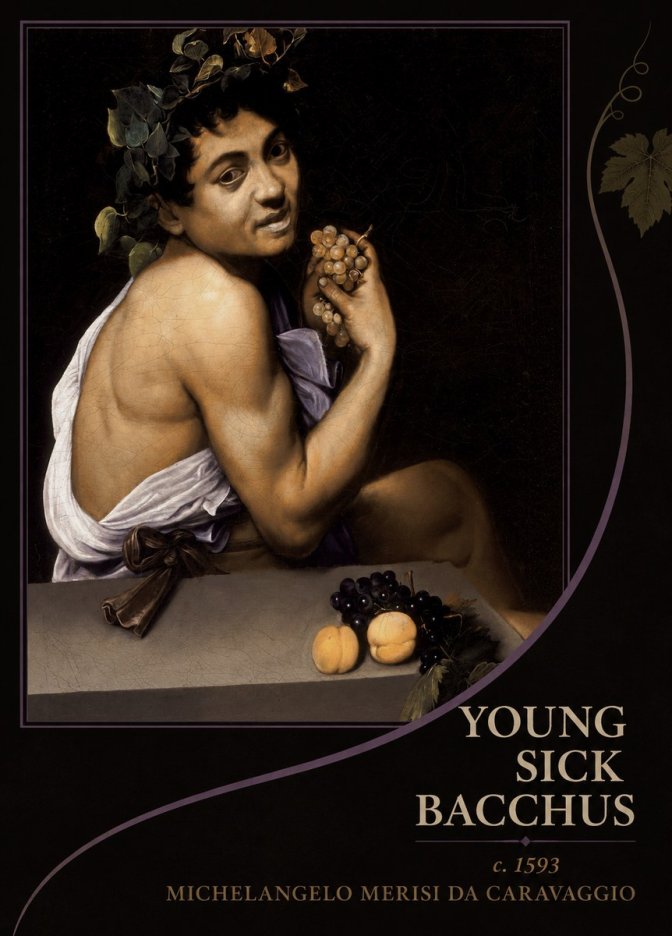 Michelangelo Merisi da Caravaggio Young Sick Bacchus No4 - Plakát