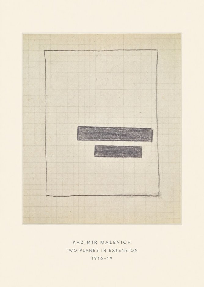 Kazimir Malevich Two Planes in Extension No4 - Plakát