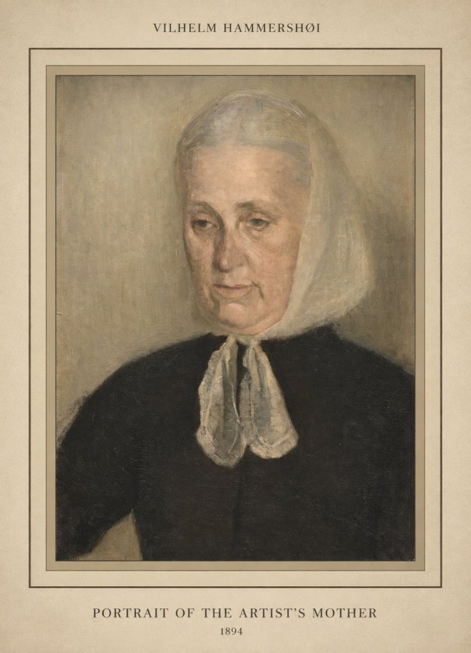 Vilhelm Hammershøi Portrait of the Artist's Mother · 1894 No3 - Plakát