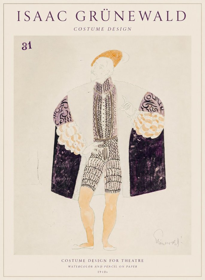 Isaac Grünewald Costume Design for Theatre No1 - Plakát