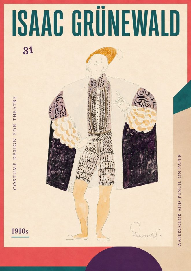 Isaac Grünewald Costume Design for Theatre No3 - Plakát