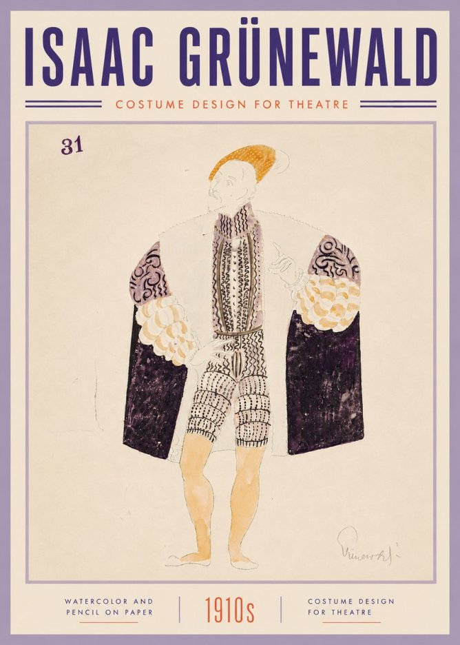 Isaac Grünewald Costume Design for Theatre No6 - Plakát