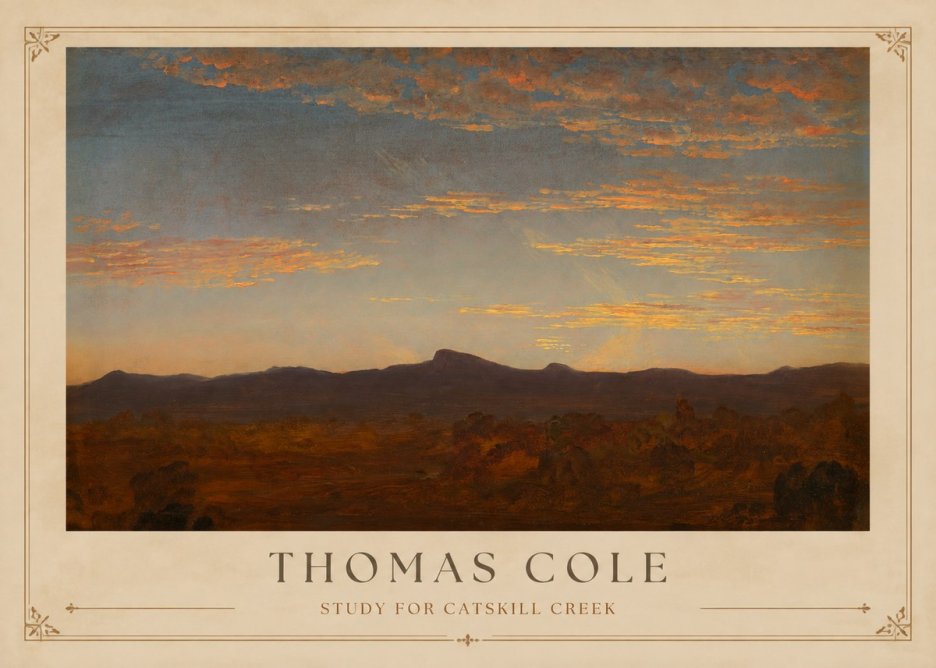 Thomas Cole Study for Catskill Creek II No1 - Plakát