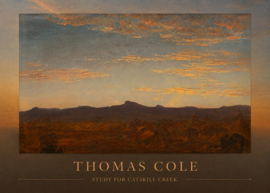 Thomas Cole Study for Catskill Creek II No3 - Plakát
