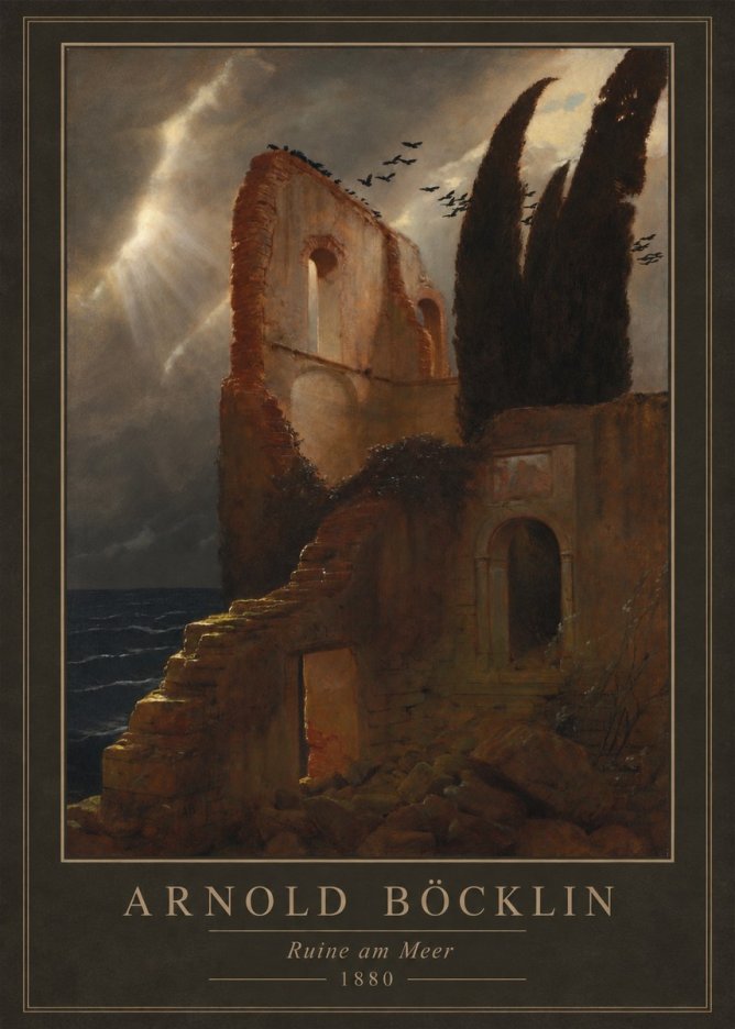 Arnold Böcklin Ruine Am Meer II No1 - Plakát