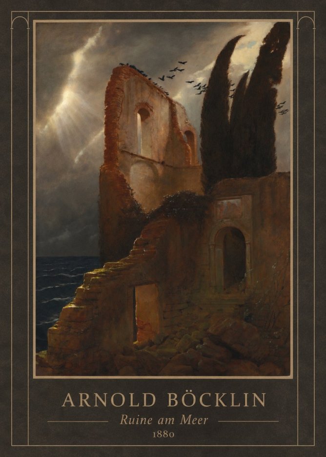 Arnold Böcklin Ruine Am Meer II No3 - Plakát