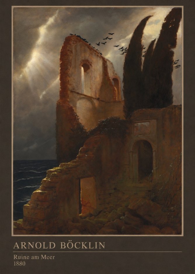 Arnold Böcklin Ruine Am Meer II No4 - Plakát