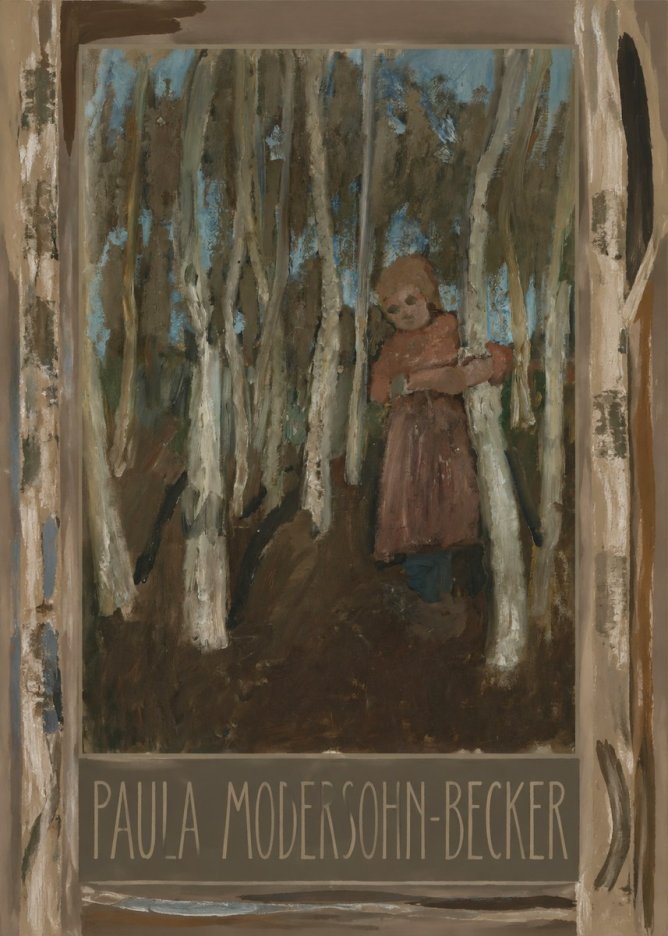 Paula Modersohn-Becker Girl in a Birch Forest No4 - Plakát