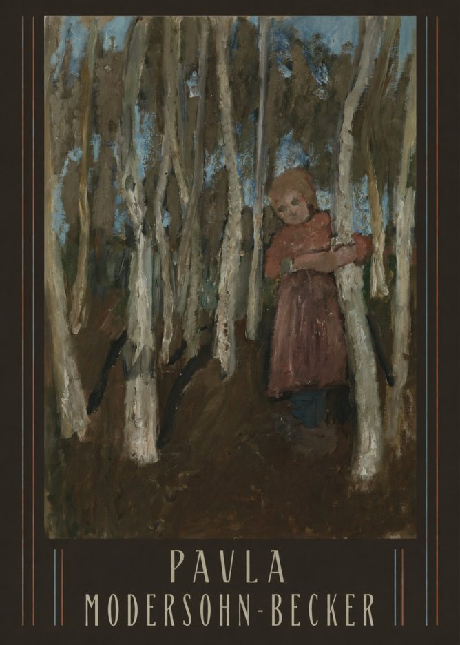 Paula Modersohn-Becker Girl in a Birch Forest No5 - Plakát