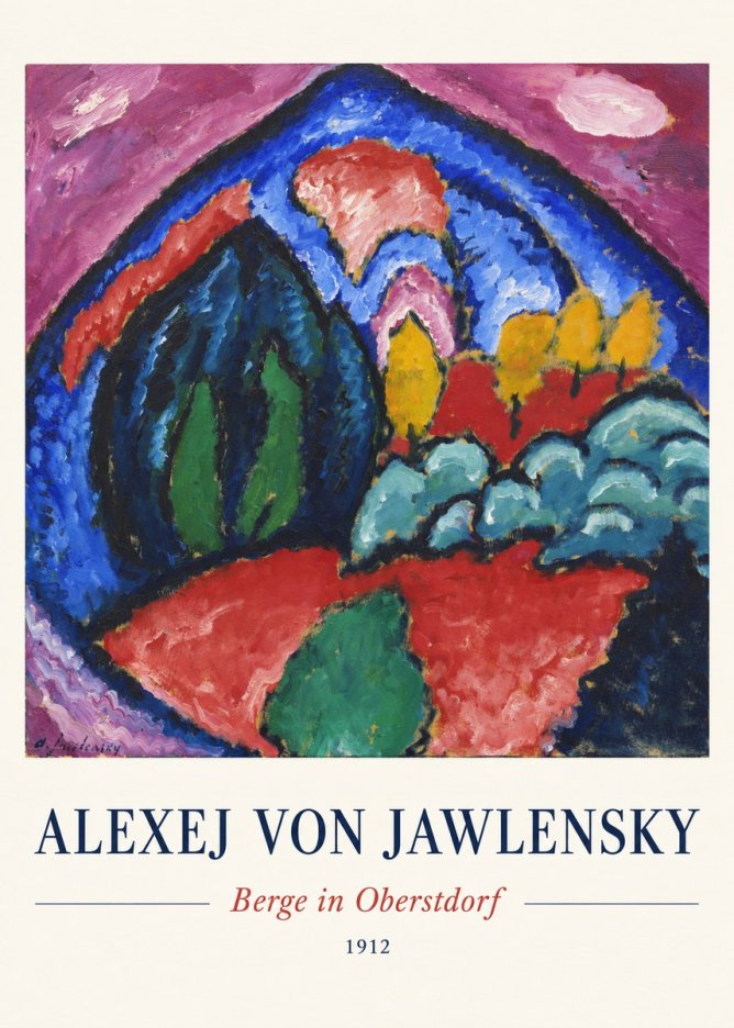 Alexej von Jawlensky Berge in Oberstdorf No3 - Plakát