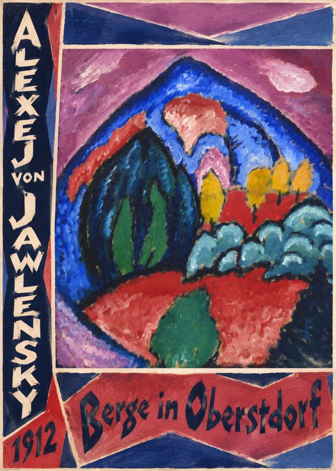 Alexej von Jawlensky Berge in Oberstdorf No4 - Plakát