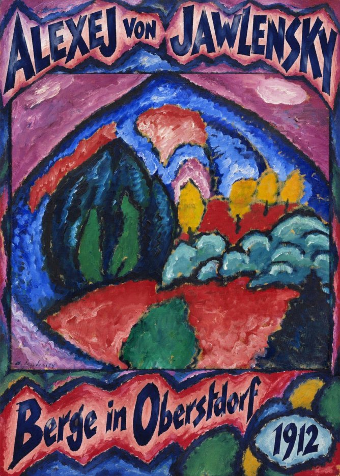 Alexej von Jawlensky Berge in Oberstdorf No5 - Plakát