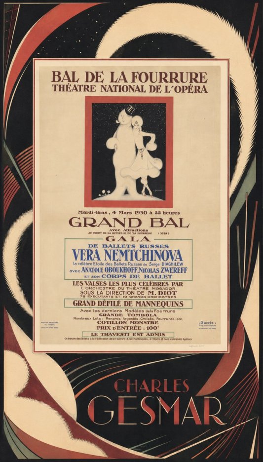 Charles Gesmar Bal De La Fourrure III No3 - Plakát