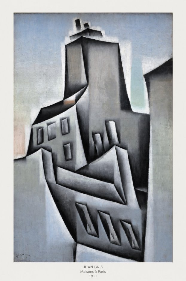 Juan Gris Maisons À Paris No6 - Plakát