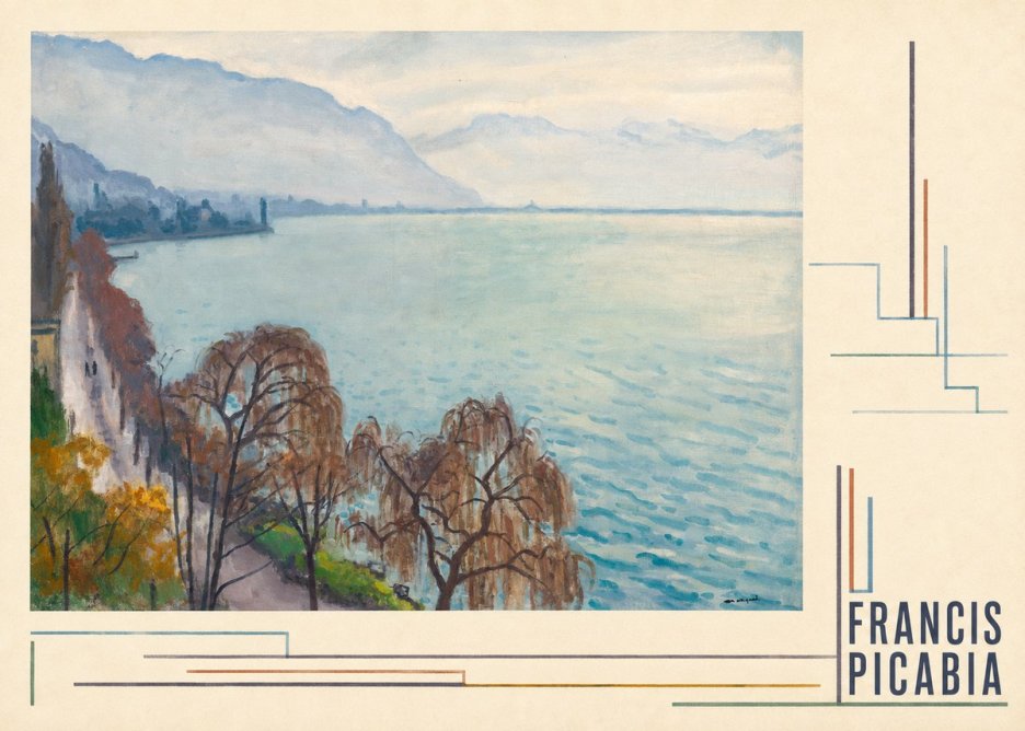 Francis Picabia Lac Léman No4 - Plakát