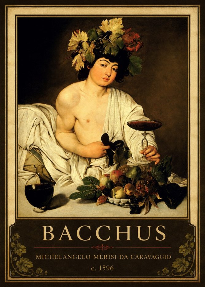 Michelangelo Merisi da Caravaggio Bacchus III No1 - Plakát