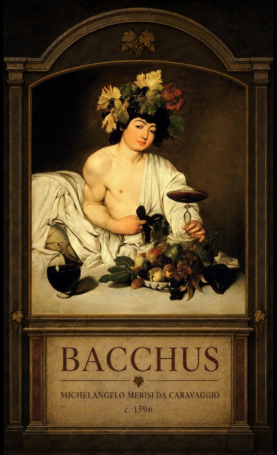 Michelangelo Merisi da Caravaggio Bacchus III No3 - Plakát