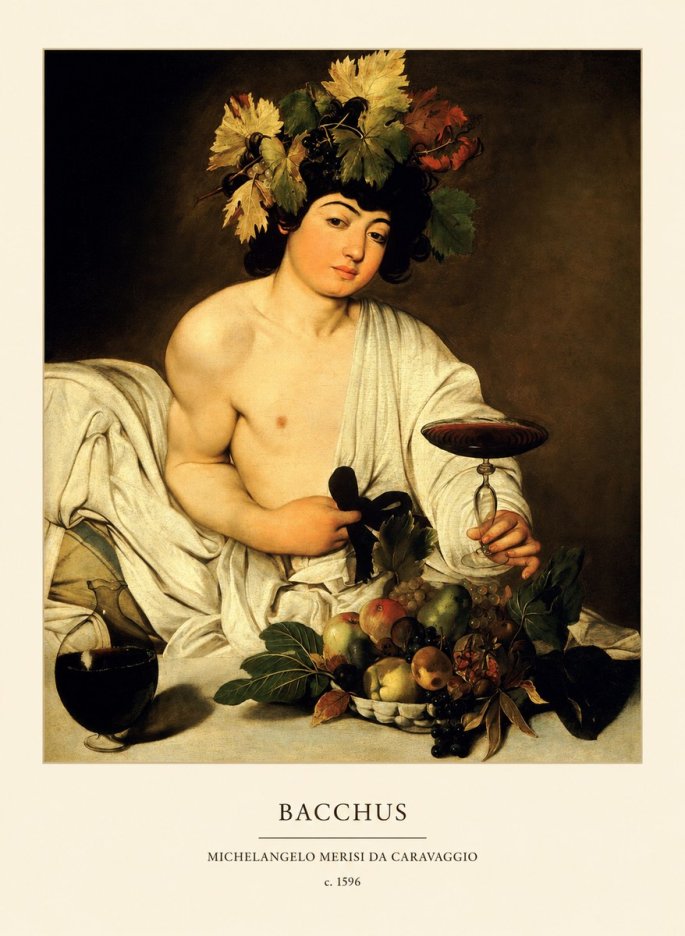 Michelangelo Merisi da Caravaggio Bacchus III No6 - Plakát