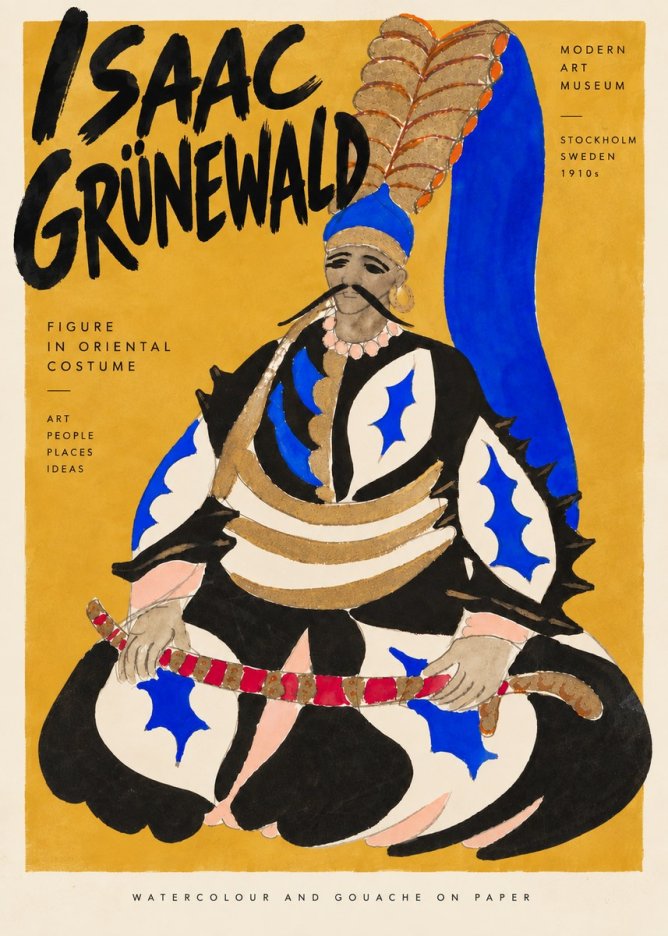 Isaac Grünewald Figure in Oriental Costume No5 - Plakát