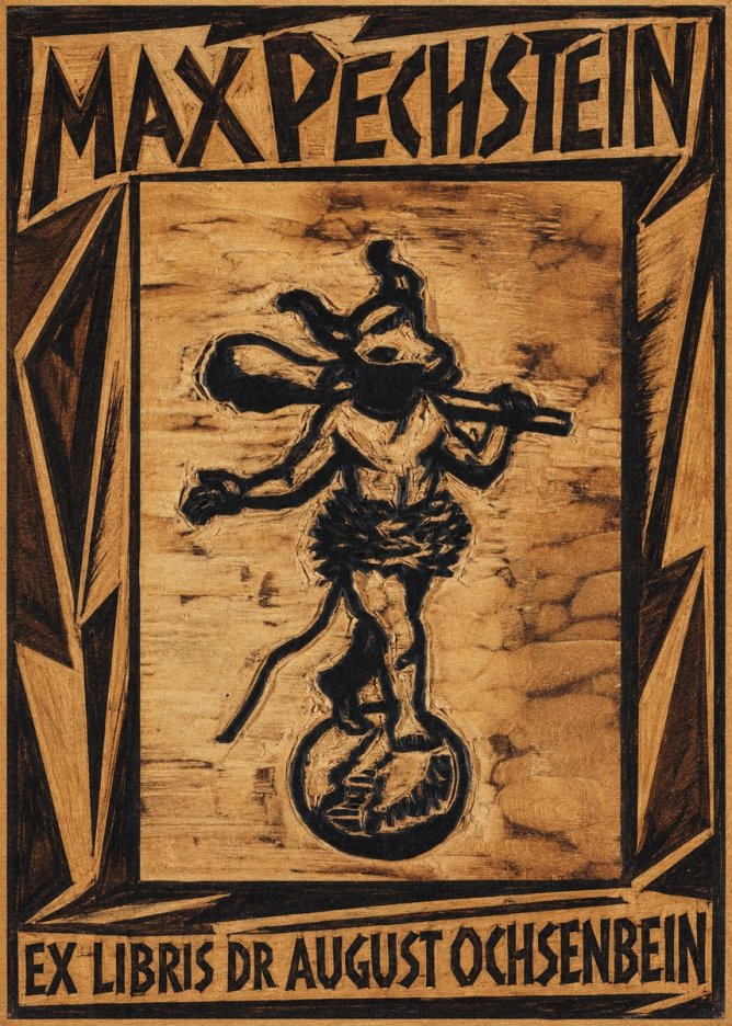 Max Pechstein Ex Libris Dr August Ochsenbein No1 - Plakát