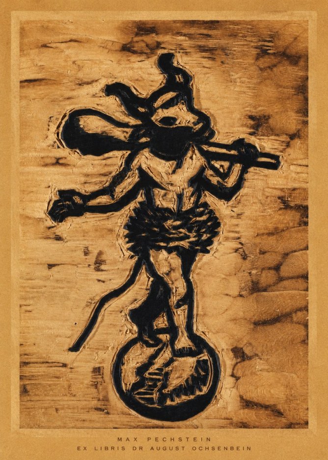 Max Pechstein Ex Libris Dr August Ochsenbein No6 - Plakát