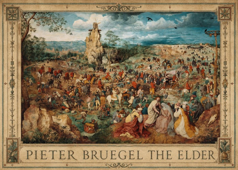 Pieter Bruegel The Procession to Calvary No1 - Plakát