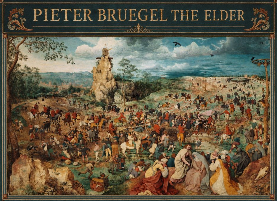 Pieter Bruegel The Procession to Calvary No4 - Plakát