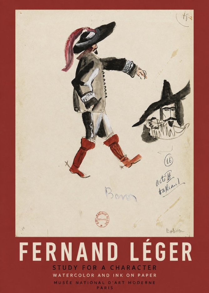 Fernand Léger Study for a Character II No2 - Plakát