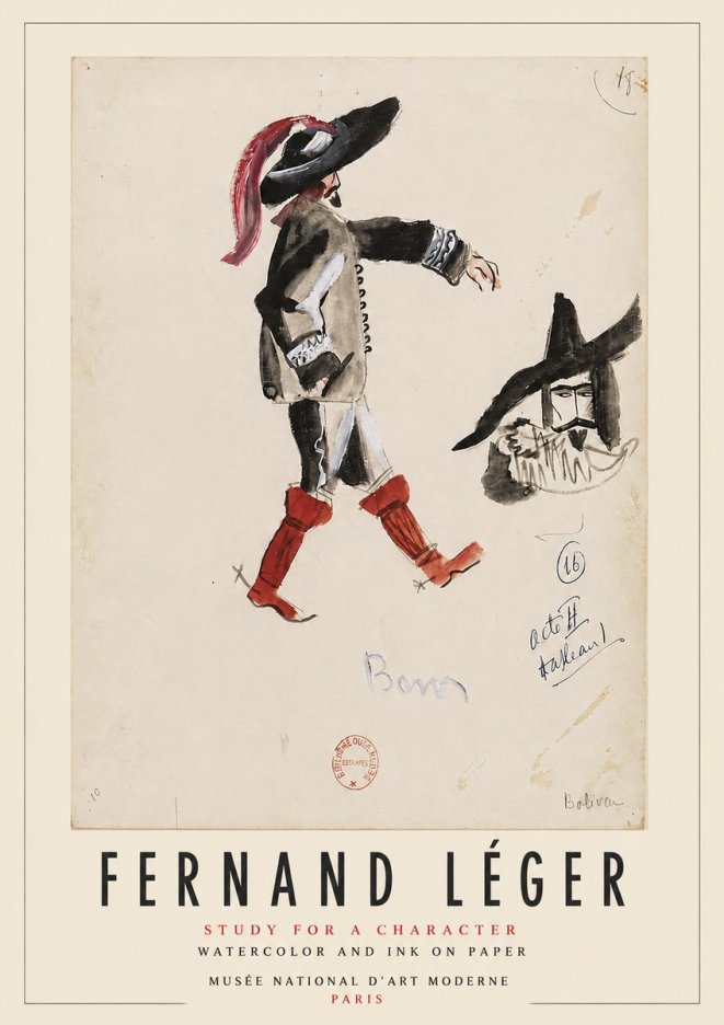Fernand Léger Study for a Character II No5 - Plakát