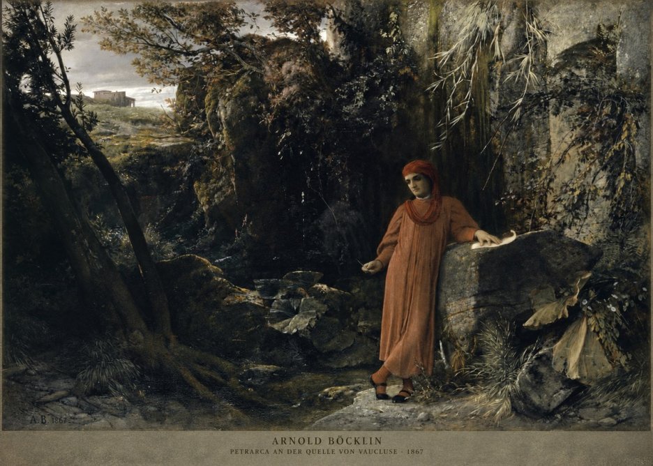 Arnold Böcklin Petrarca an Der Quelle Von Vaucluse No2 - Plakát