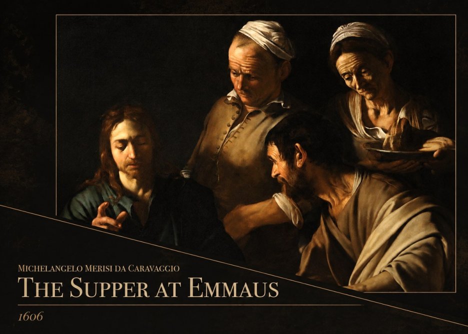 Michelangelo Merisi da Caravaggio The Supper at Emmaus I No2 - Plakát
