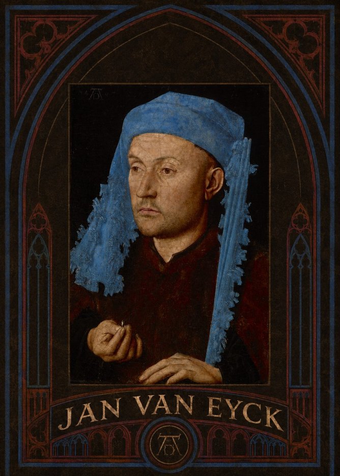 Jan van Eyck Portrait of a Man (Léal Souvenir) No5 - Plakát