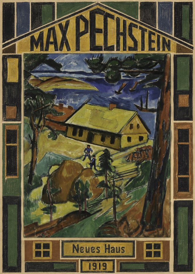 Max Pechstein Neues Haus No5 - Plakát