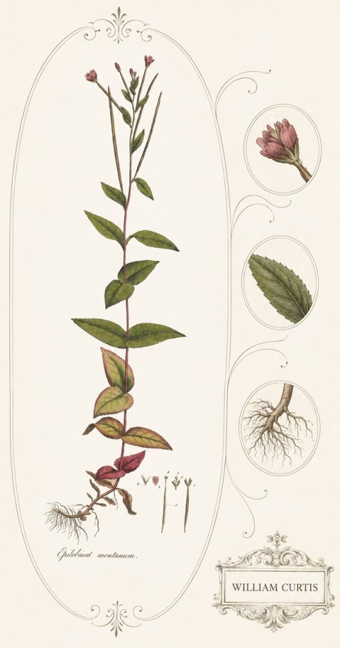William Curtis Epilobium Montanum. No4 - Plakát
