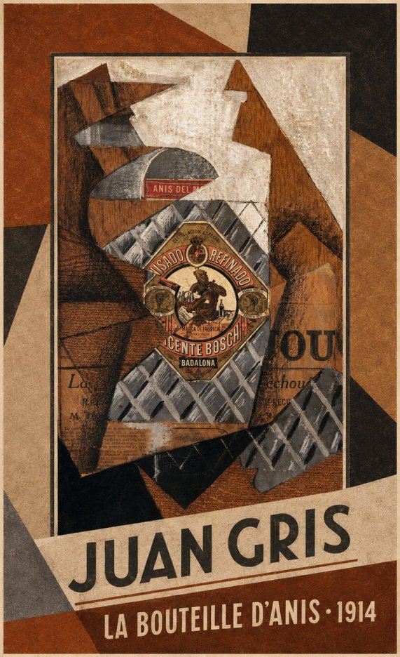 Juan Gris La Bouteille D'anis - 1914 No1 - Plakát