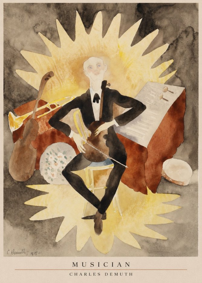 Charles Demuth Musician No6 - Plakát