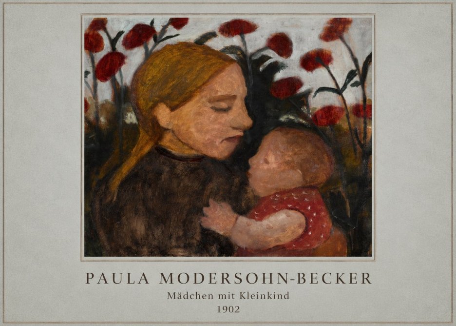 Paula Modersohn-Becker Mädchen Mit Kleinkind II No4 - Plakát