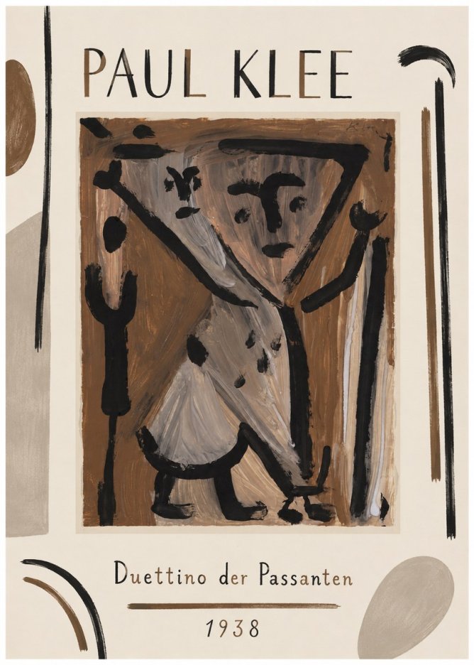 Paul Klee Duettino Der Passanten No1 - Plakát