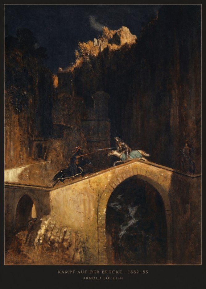 Arnold Böcklin Kampf Auf Der Brücke No2 - Plakát