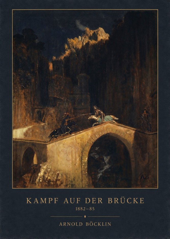 Arnold Böcklin Kampf Auf Der Brücke No3 - Plakát
