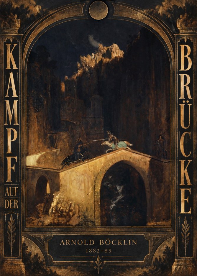 Arnold Böcklin Kampf Auf Der Brücke No6 - Plakát