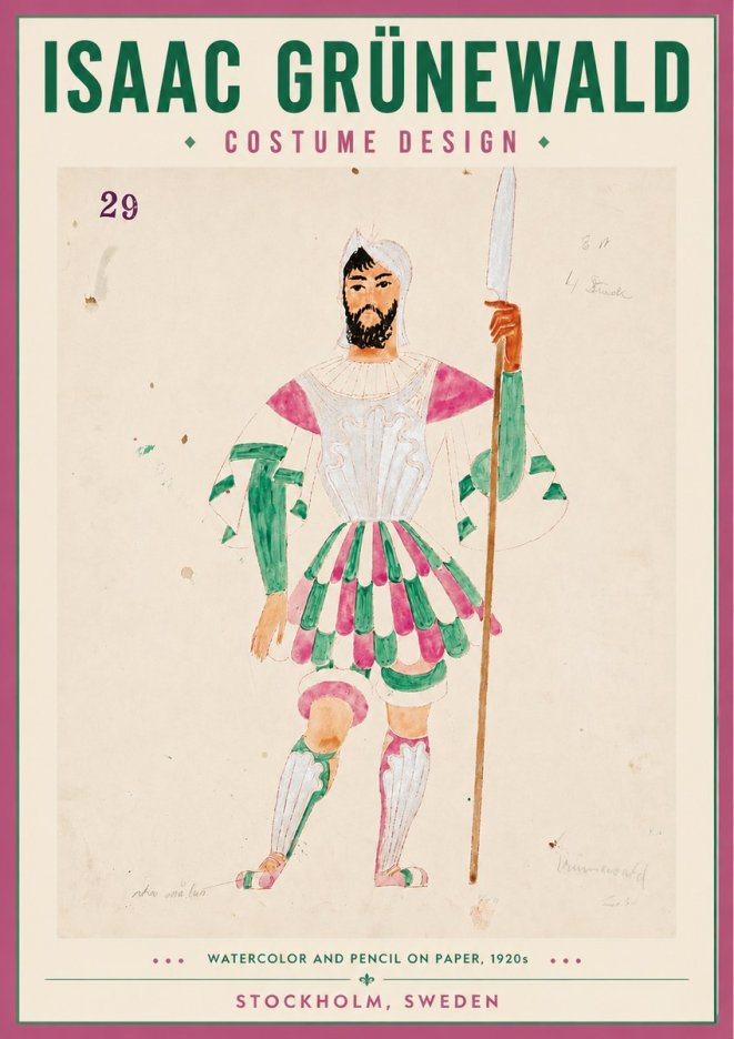 Isaac Grünewald Costume Design No. 29 No4 - Plakát