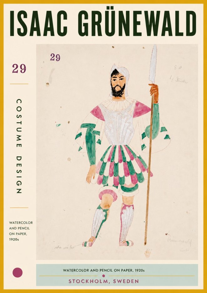 Isaac Grünewald Costume Design No. 29 No5 - Plakát