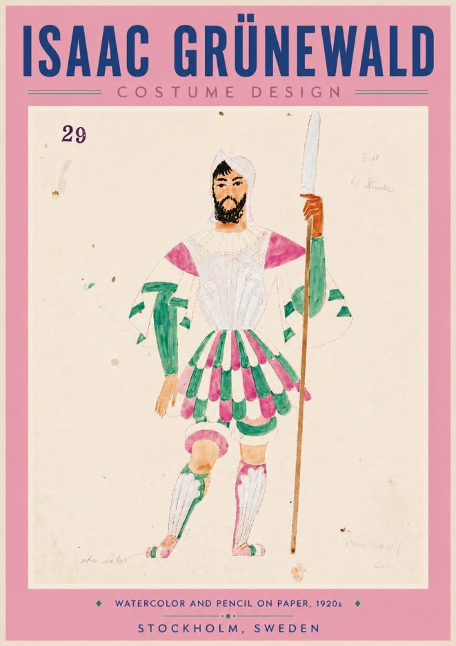 Isaac Grünewald Costume Design No. 29 No6 - Plakát